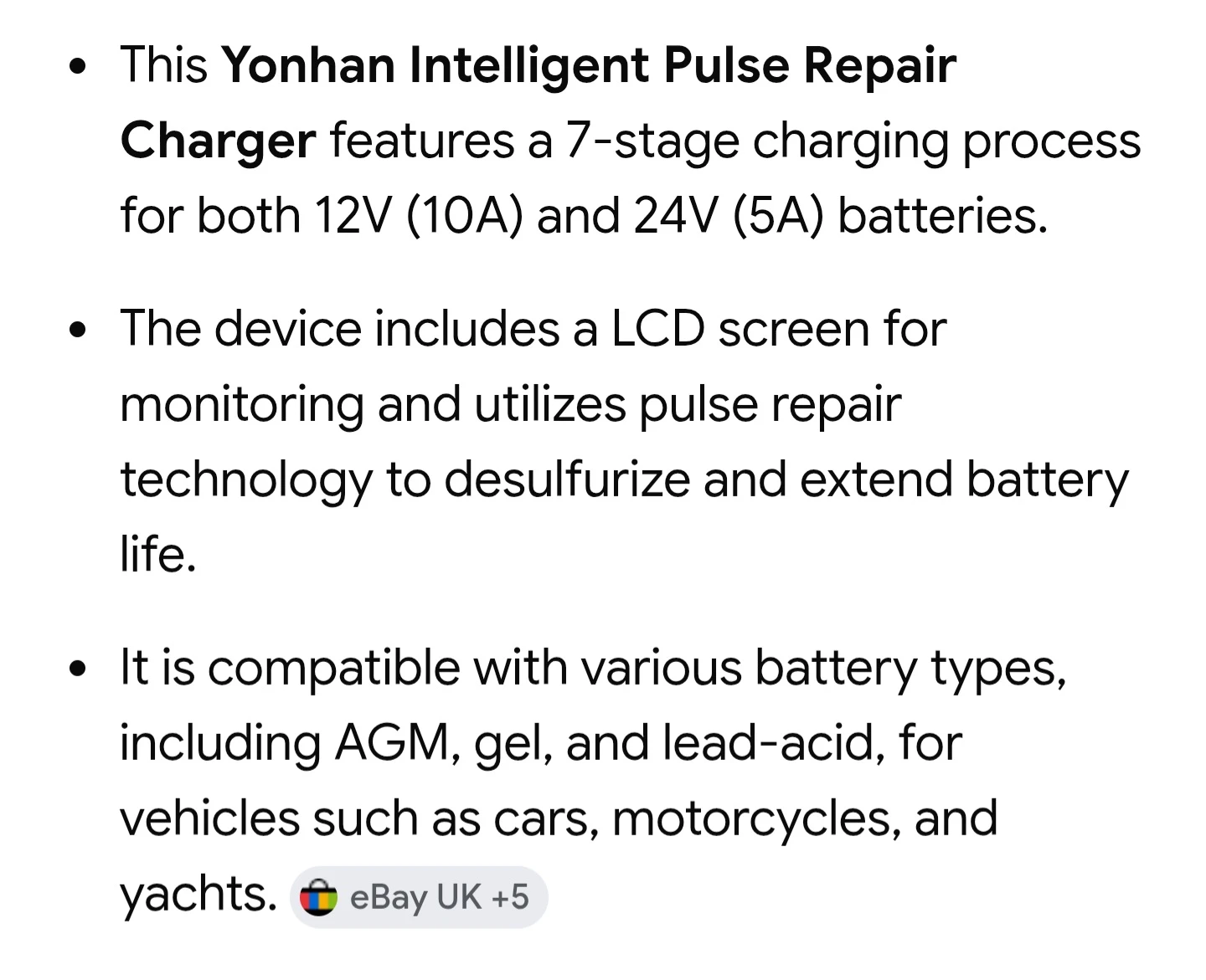 New Yohan Intelligent Pulse Repair Charger - photo 4