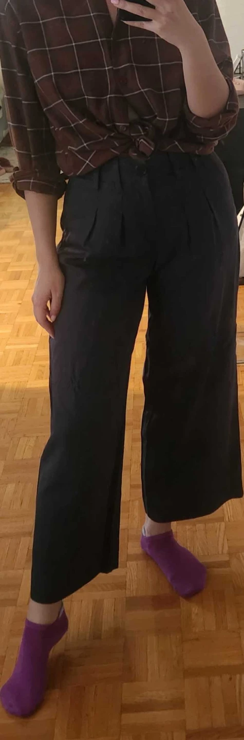 Banana Republic Grey Pleated Wide Leg Pants - photo 2
