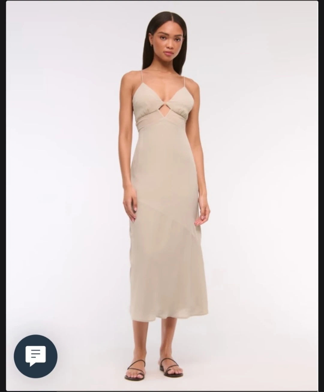 Abercrombie & Fitch Beige Midi Dress
