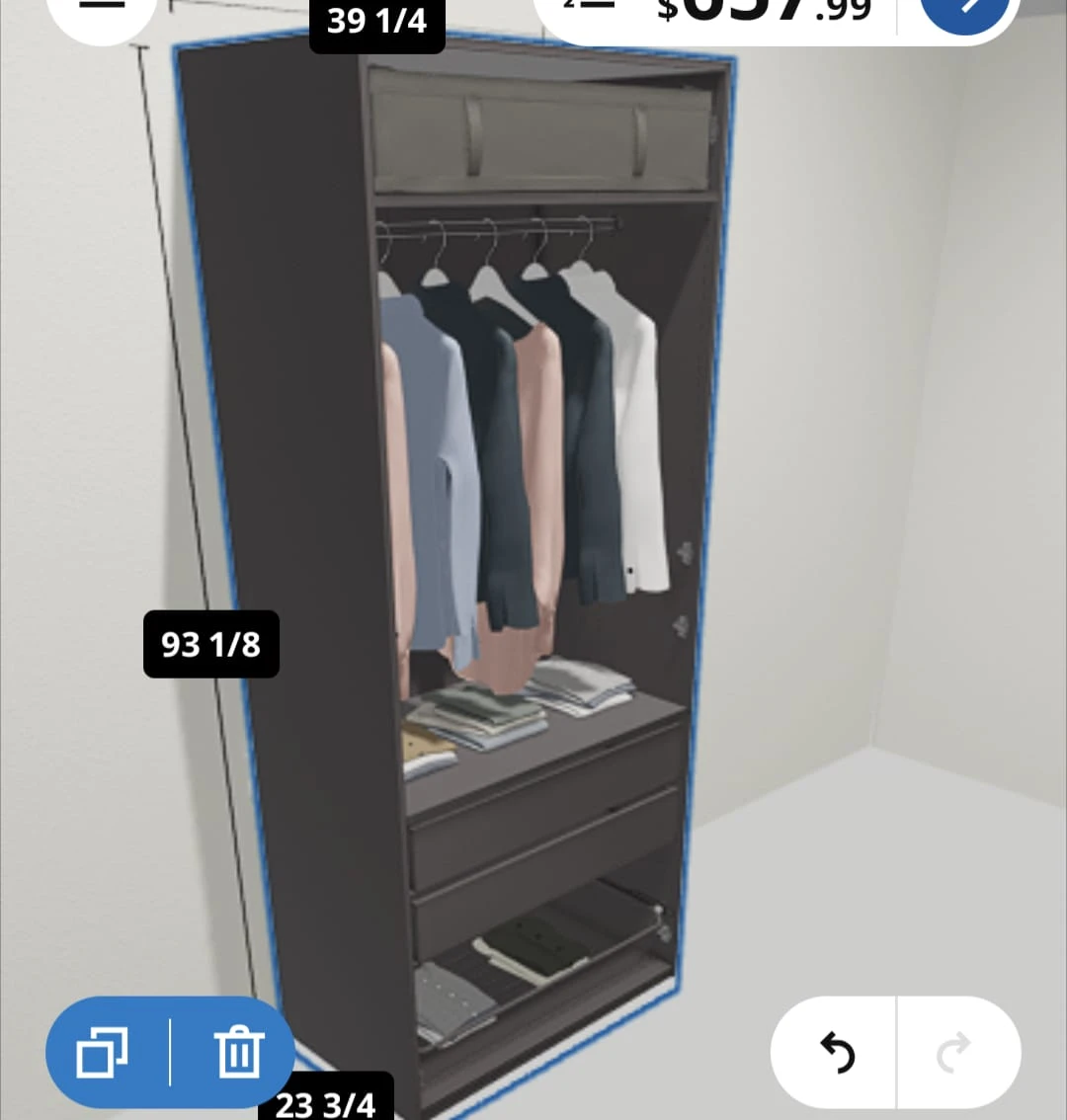 IKEA PAX Wardrobe with Mirrored Doors - photo 2