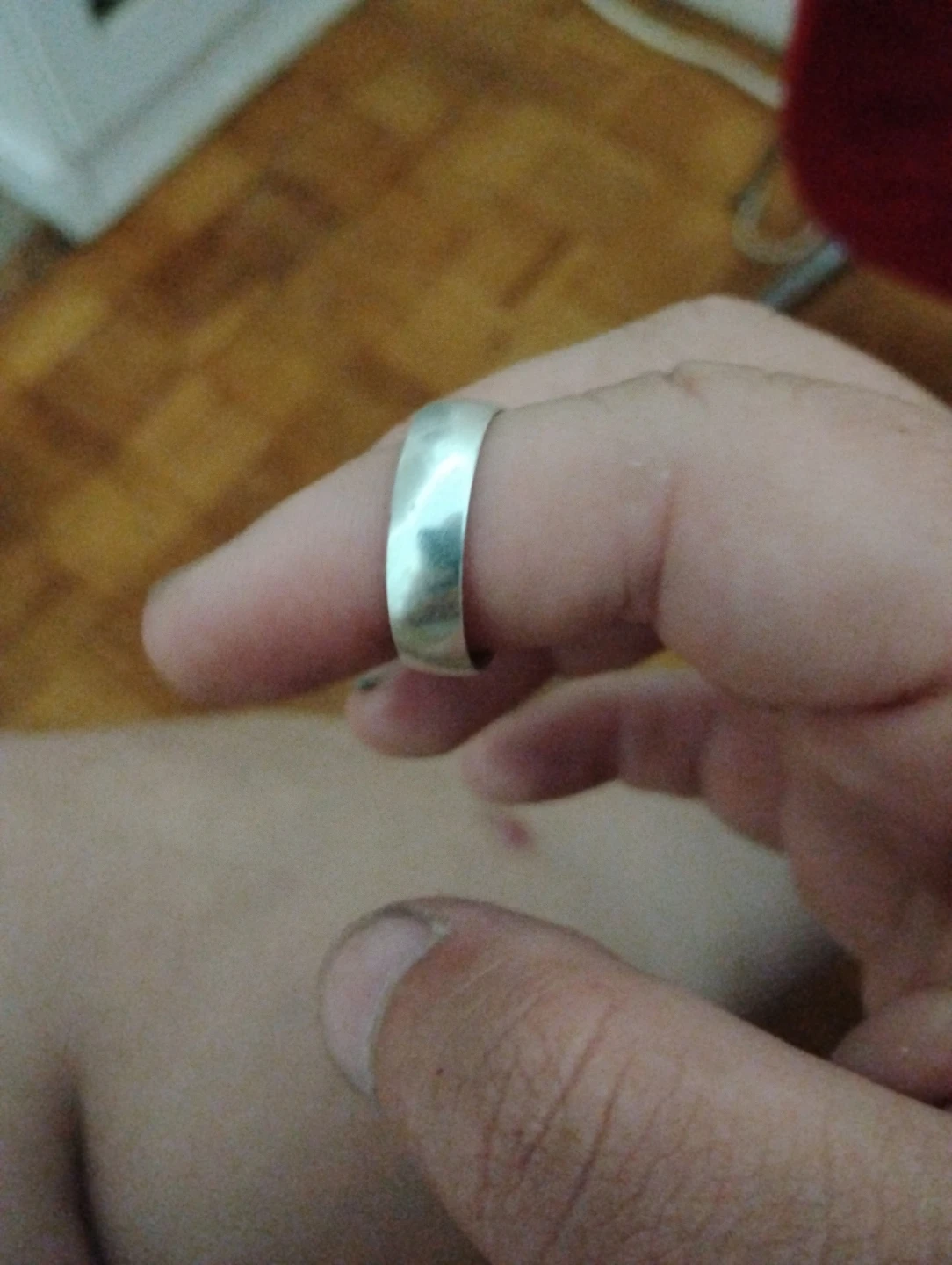 Silver band ring⚽