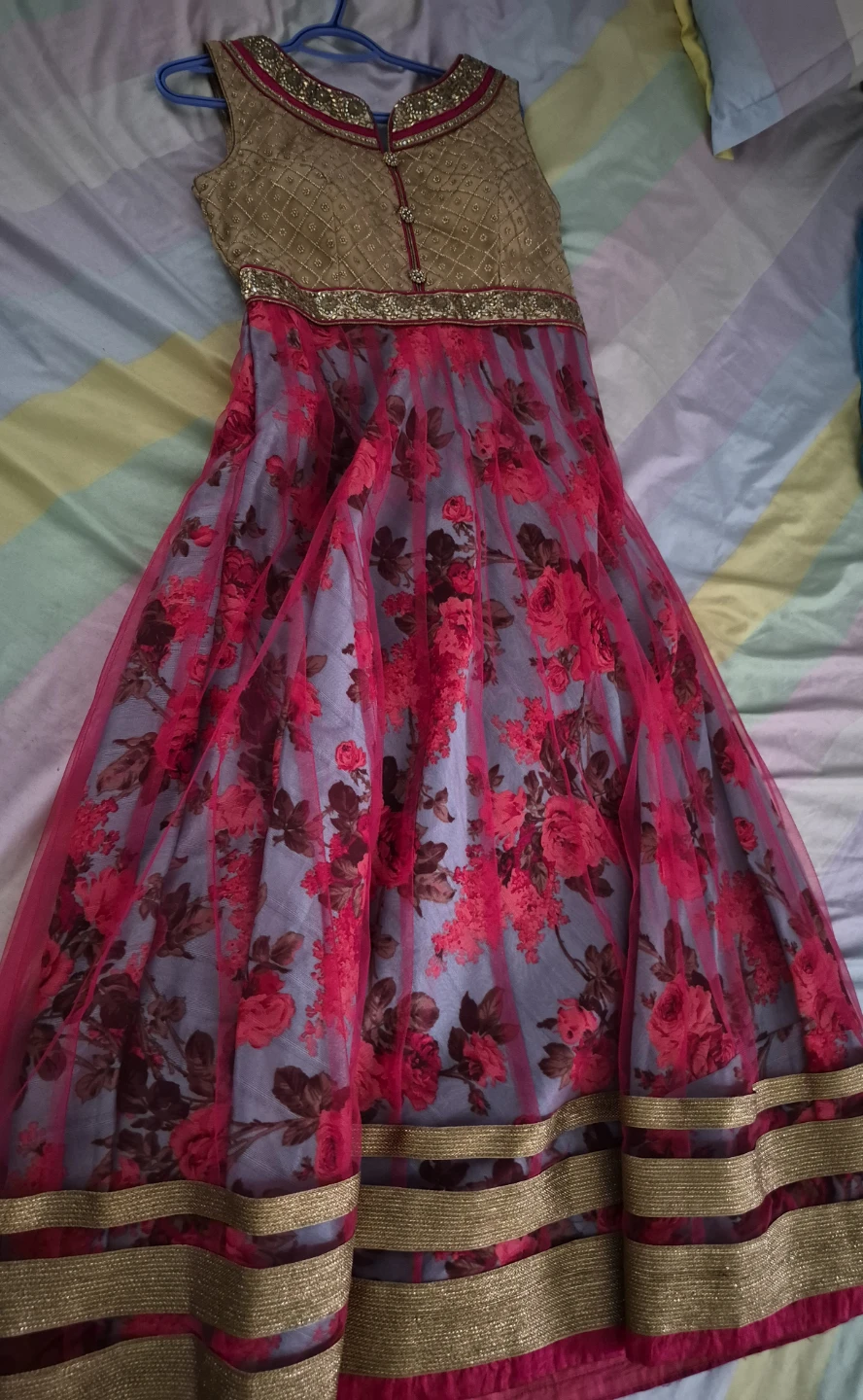 Woman's Floral Party Dress anarkali
