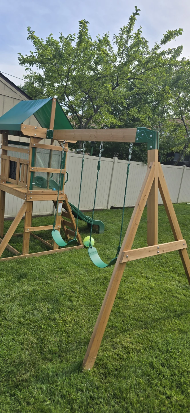 Wooden Playset with Slide and Swings - photo 2