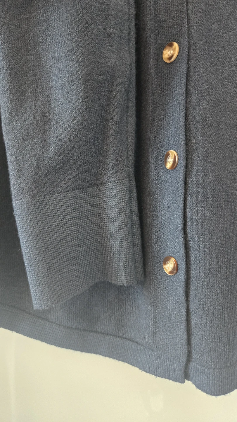 Dark Blue Button-Up Sweater - photo 2