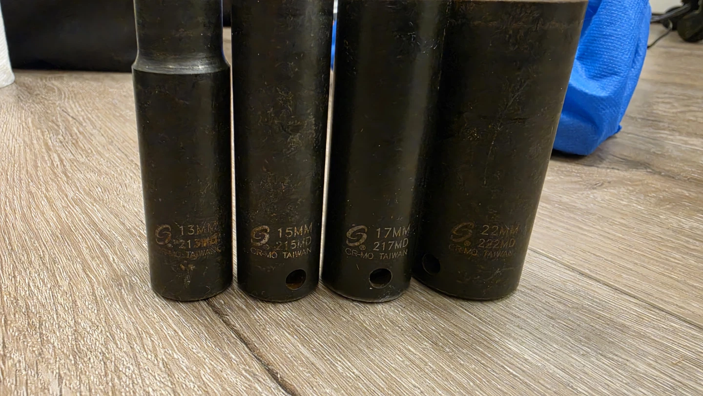 Sunex Socket Set 13mm, 15mm, 17mm, 22mm