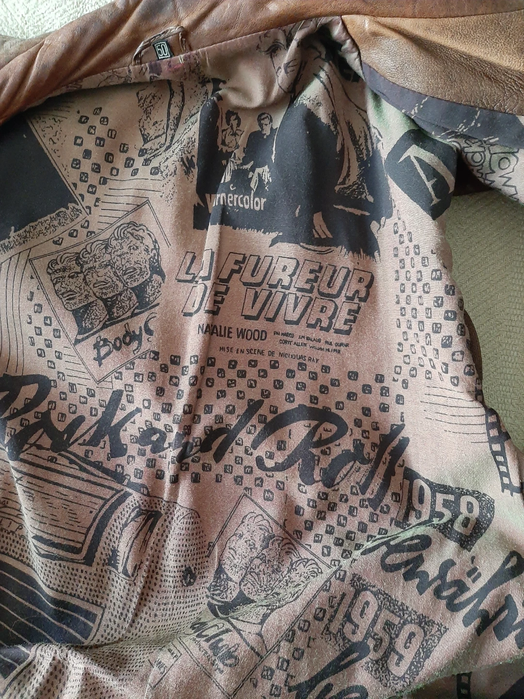 Bernardo S Leather Jacket with Film Print Lining - photo 4