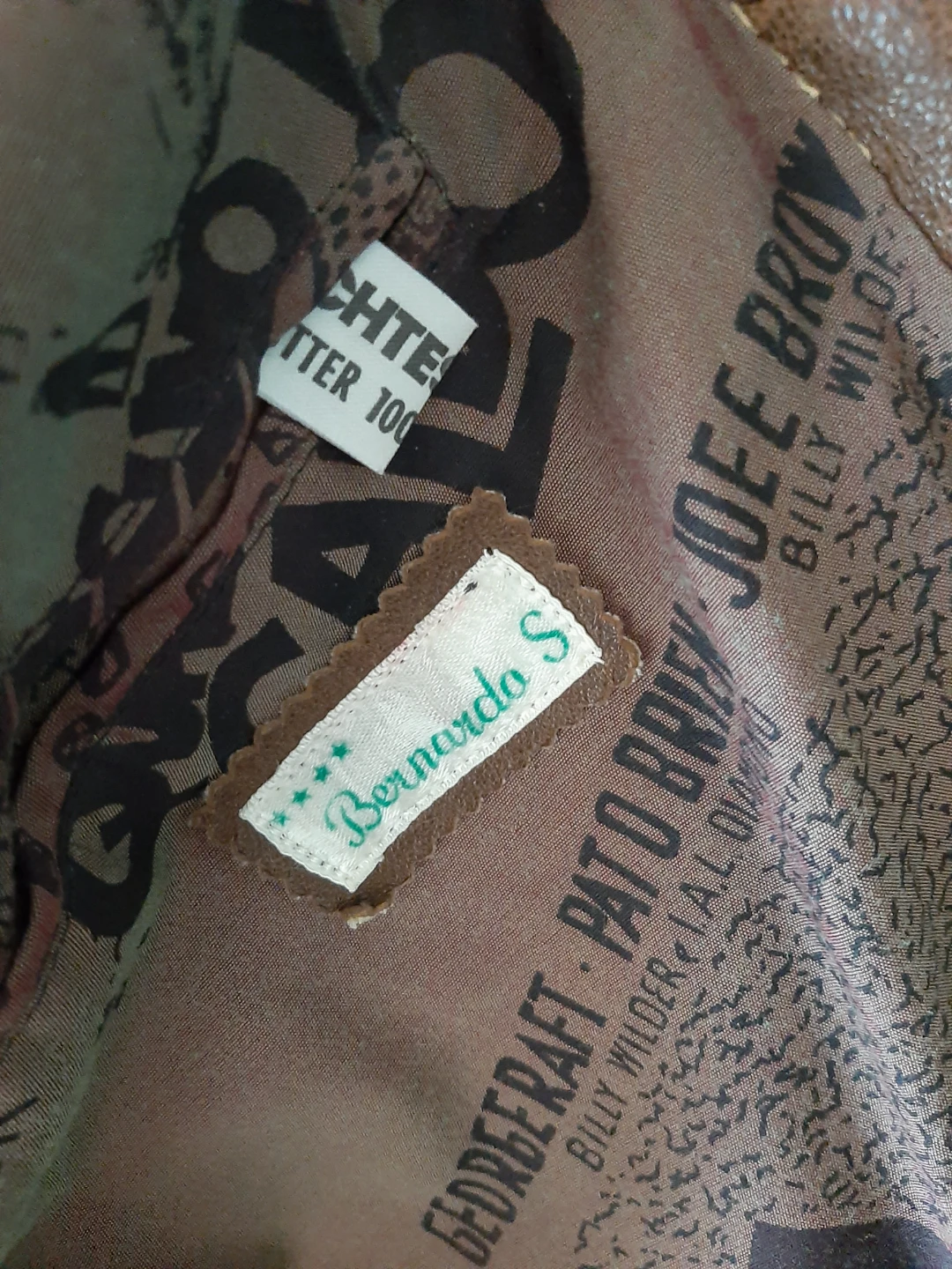 Bernardo S Leather Jacket with Film Print Lining - photo 5