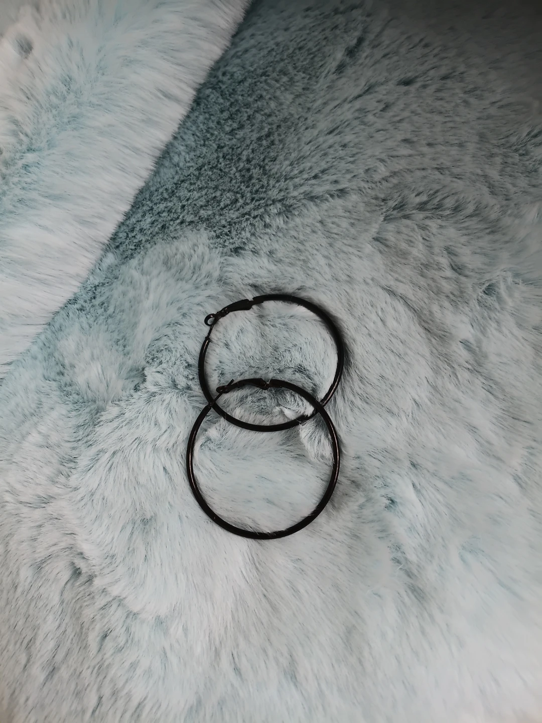 Black Hoop Earrings⚽ - photo 2