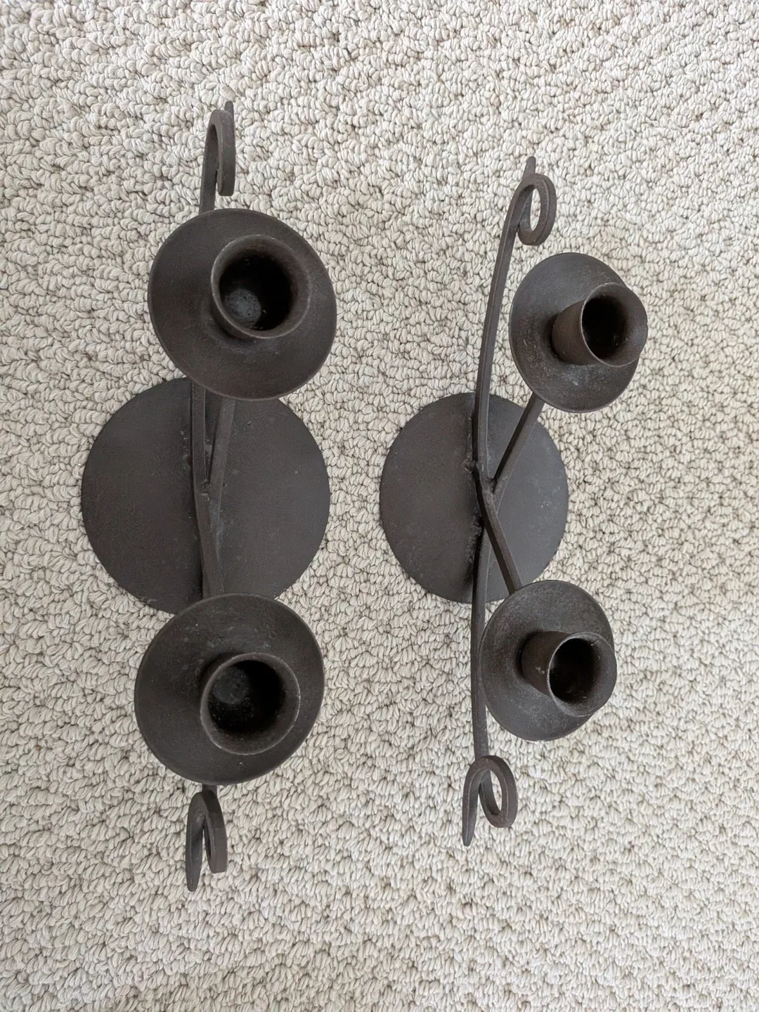 Set of Vintage Metal Candle Holders ⚽ - photo 5