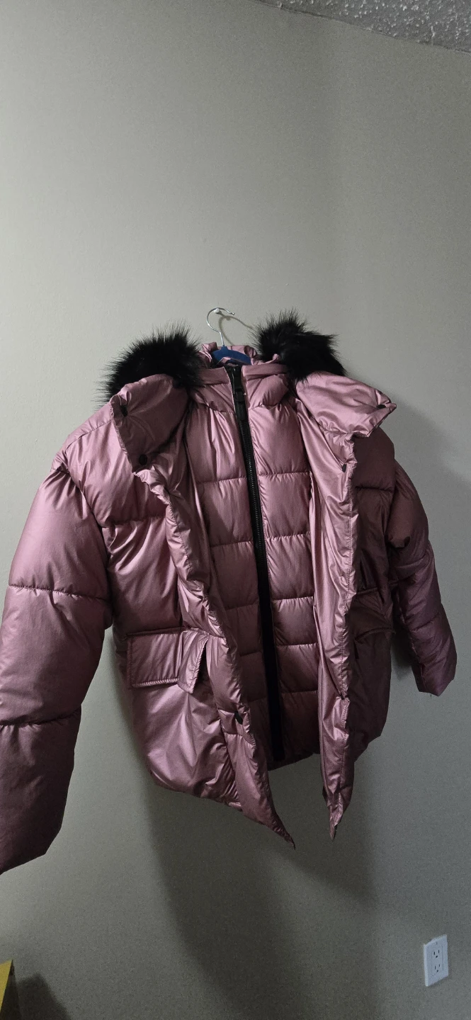 DKNY Puffer Jacket XL Pink Metallic - photo 4