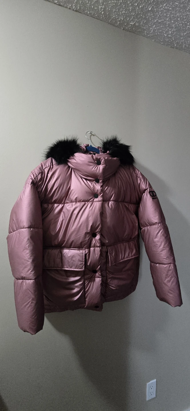 DKNY Puffer Jacket XL Pink Metallic - photo 5