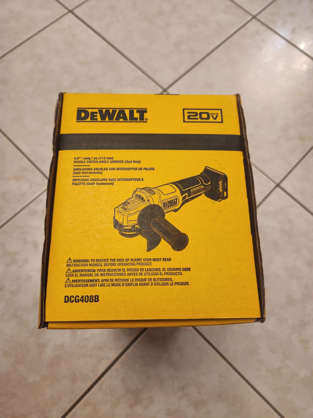 DEWALT 20V MAX Paddle Switch Angle Grinder (Tool Only) - 4.5" - photo 3