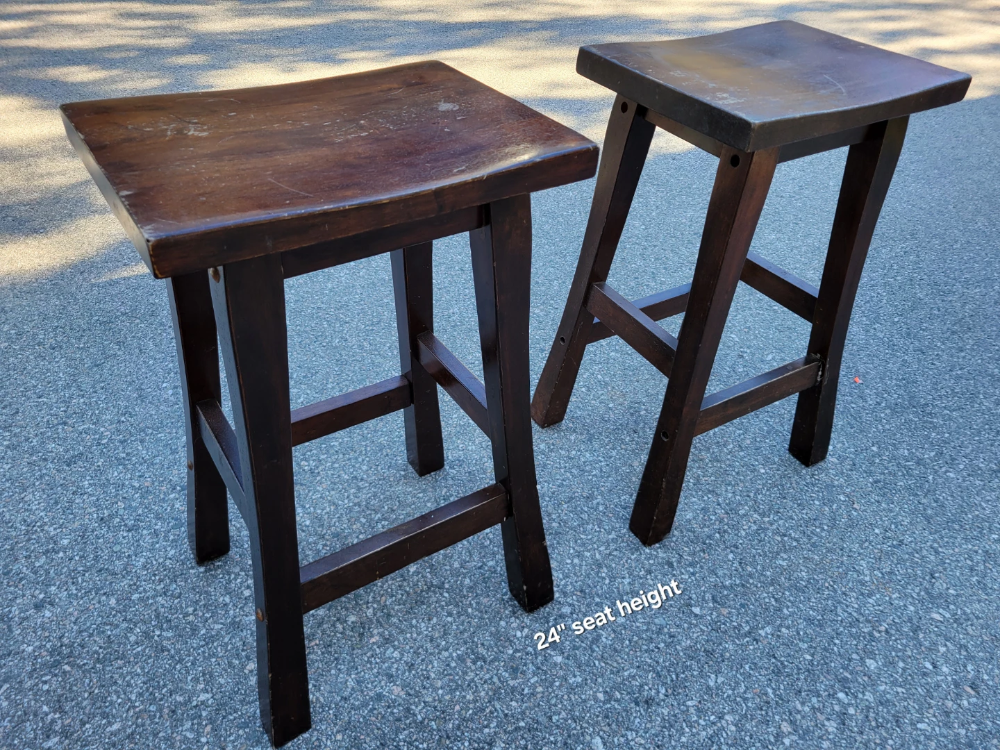 Set of 2 Wooden Stools. $10 Each.