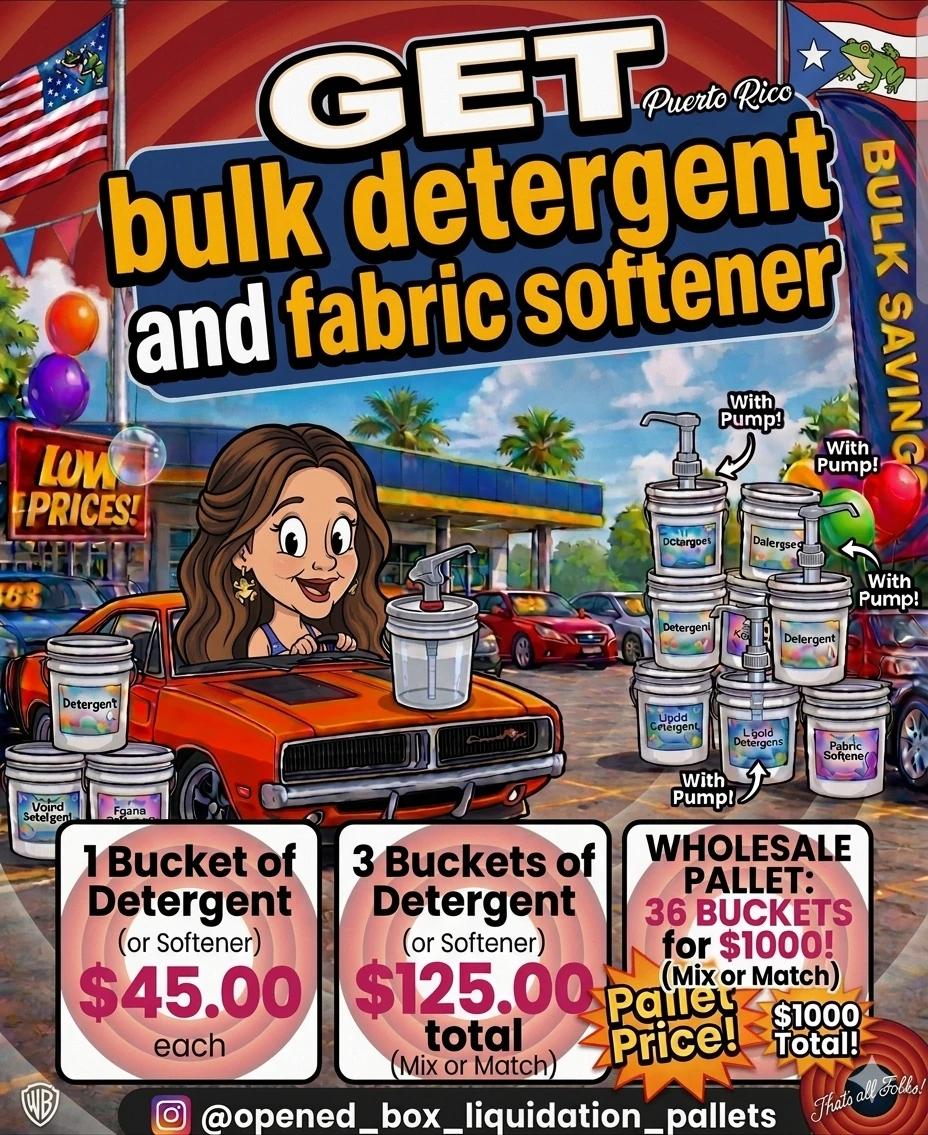Bulk Detergent or Fabric Softener Buckets