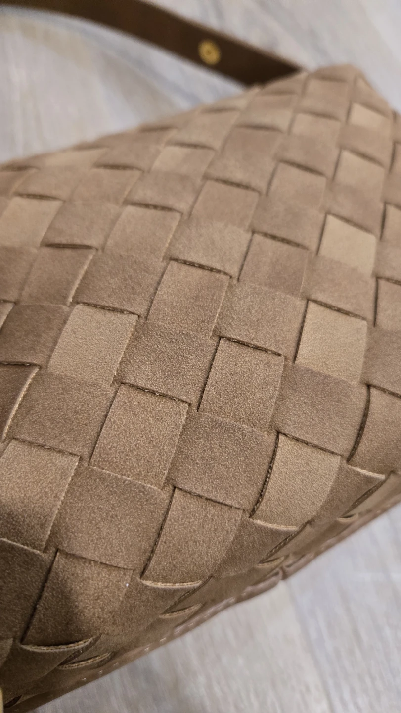 Woven Faux Suede Shoulder Bag - photo 3