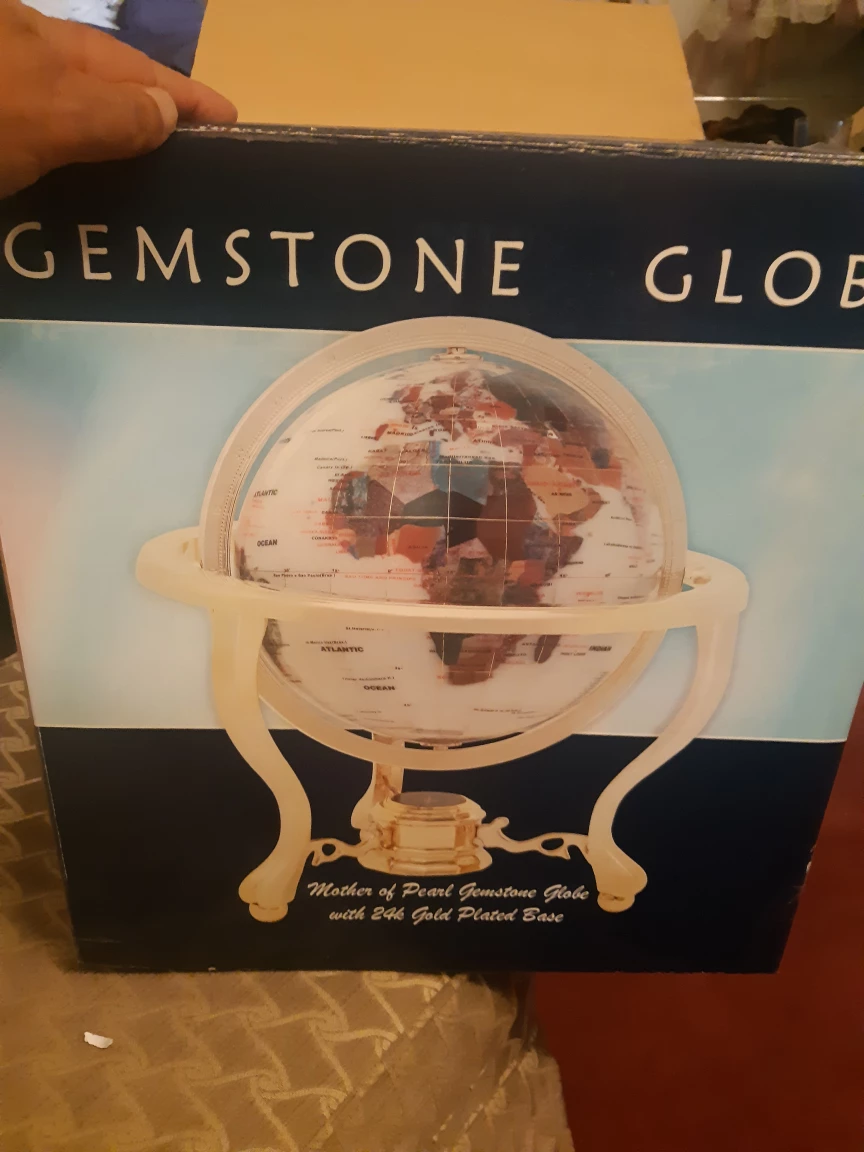 Gemstone Globe with 24K Gold Plated Base - photo 2