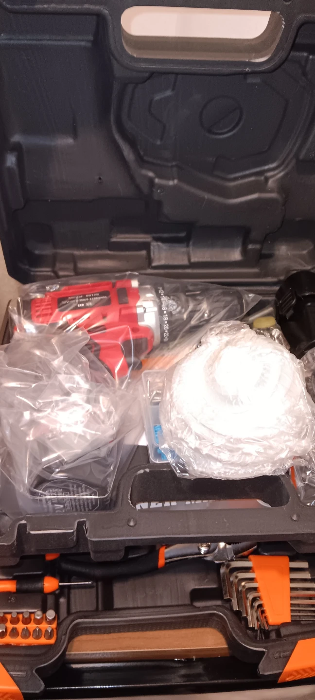 Red Cordless Drill Tool Kit