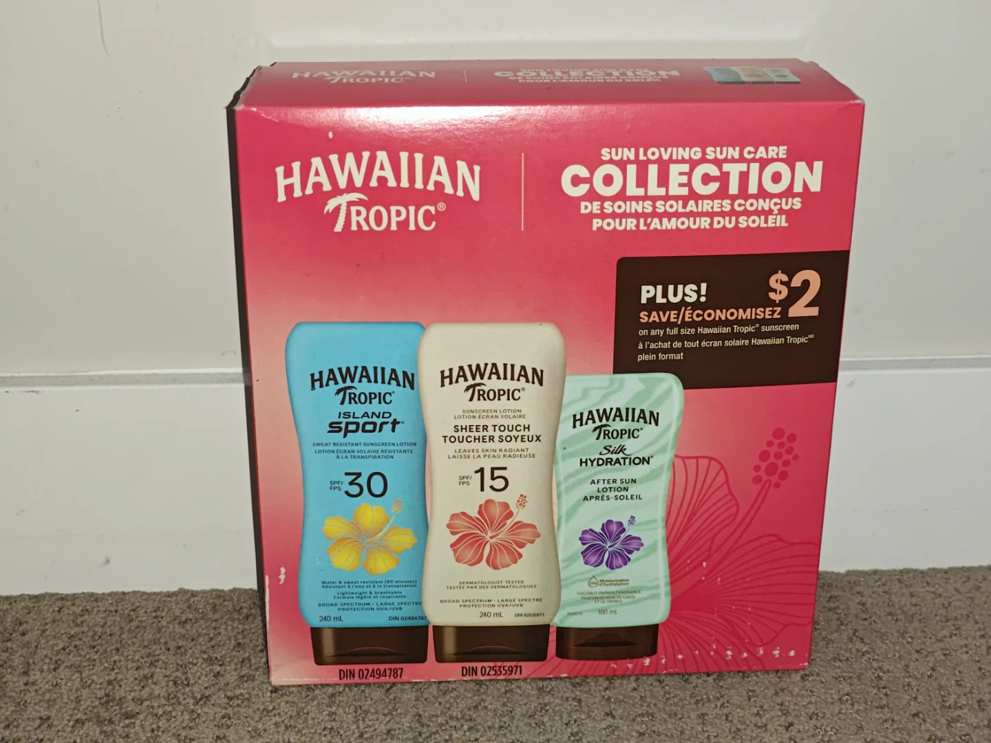 NEW Hawaiian Tropic Sun Care Collection Set - Sunscreen Lotion