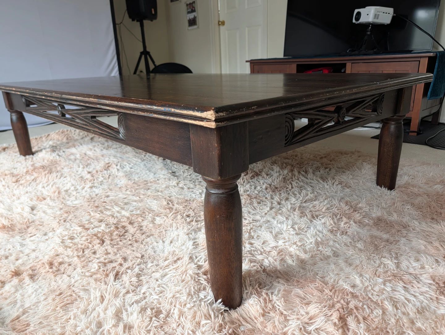 Dark Wood Coffee low Table
