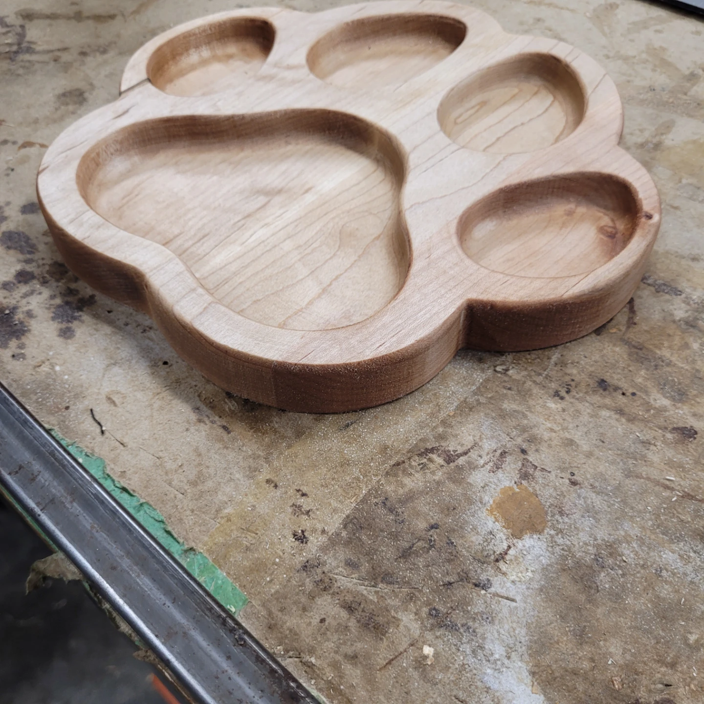 Custom Wooden Paw Print Tray - photo 2