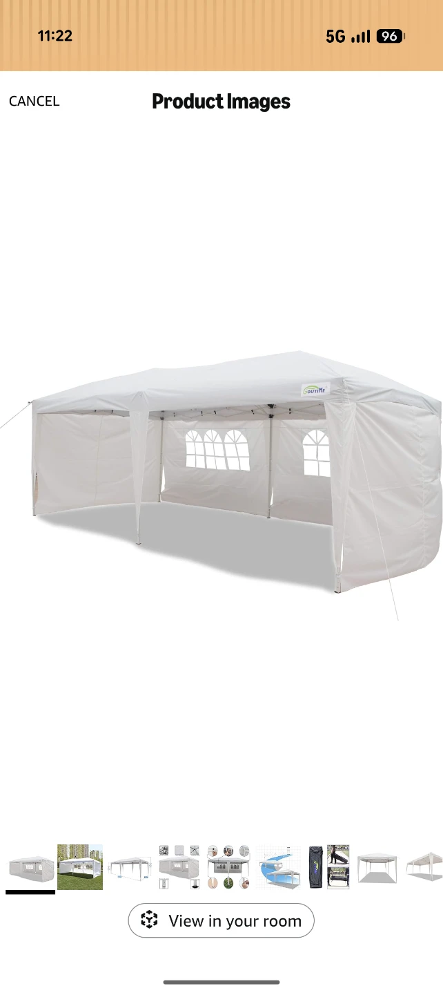 20x10 FT Canopy Tent with sidewalls