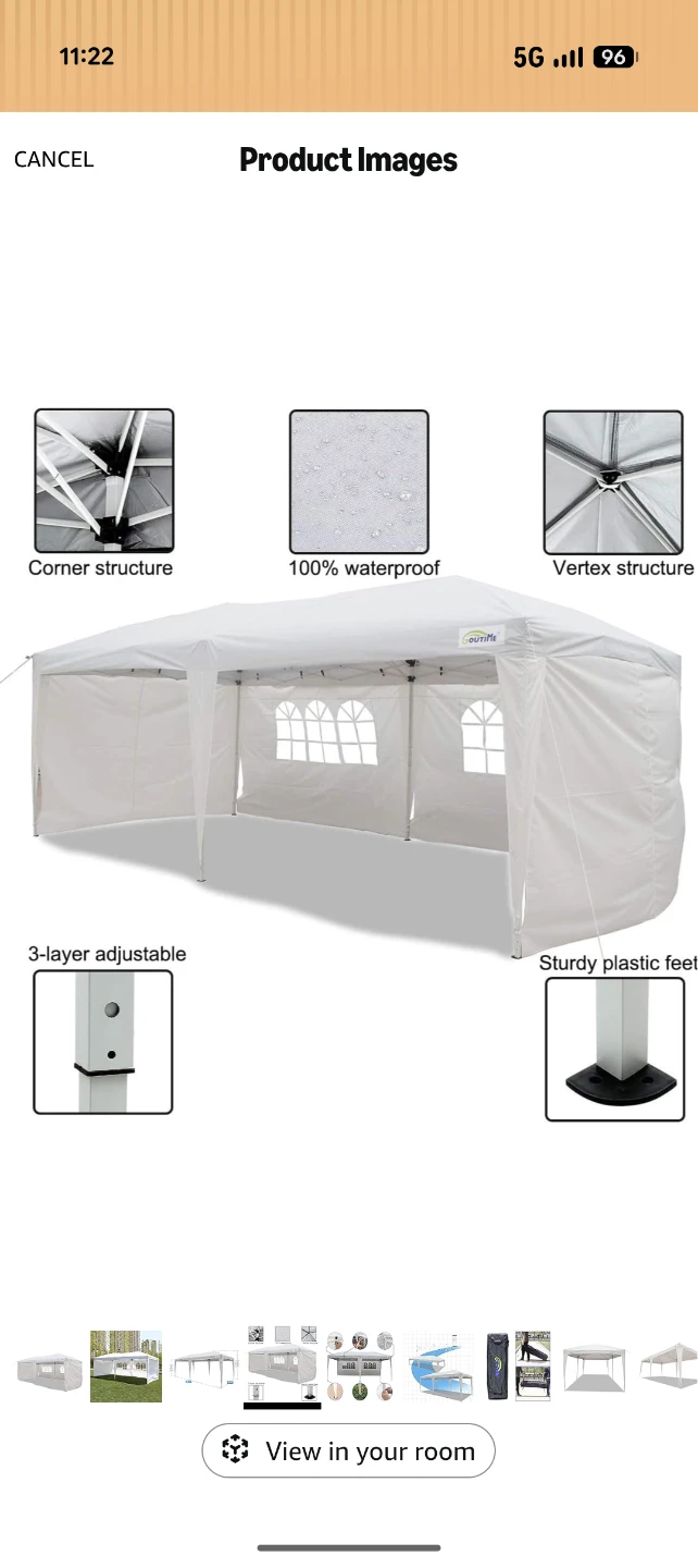 20x10 FT Canopy Tent with sidewalls - photo 4