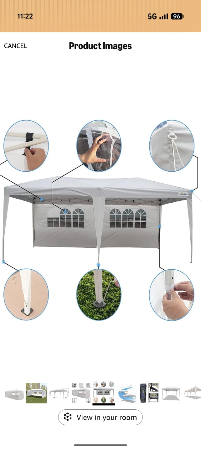 20x10 FT Canopy Tent with sidewalls - photo 5