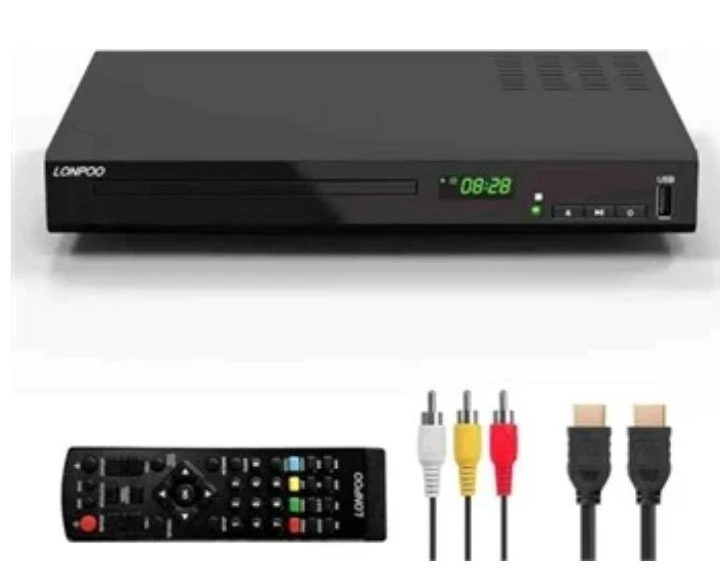 LONPOO Blue ray DVD Player with Remote and Cables