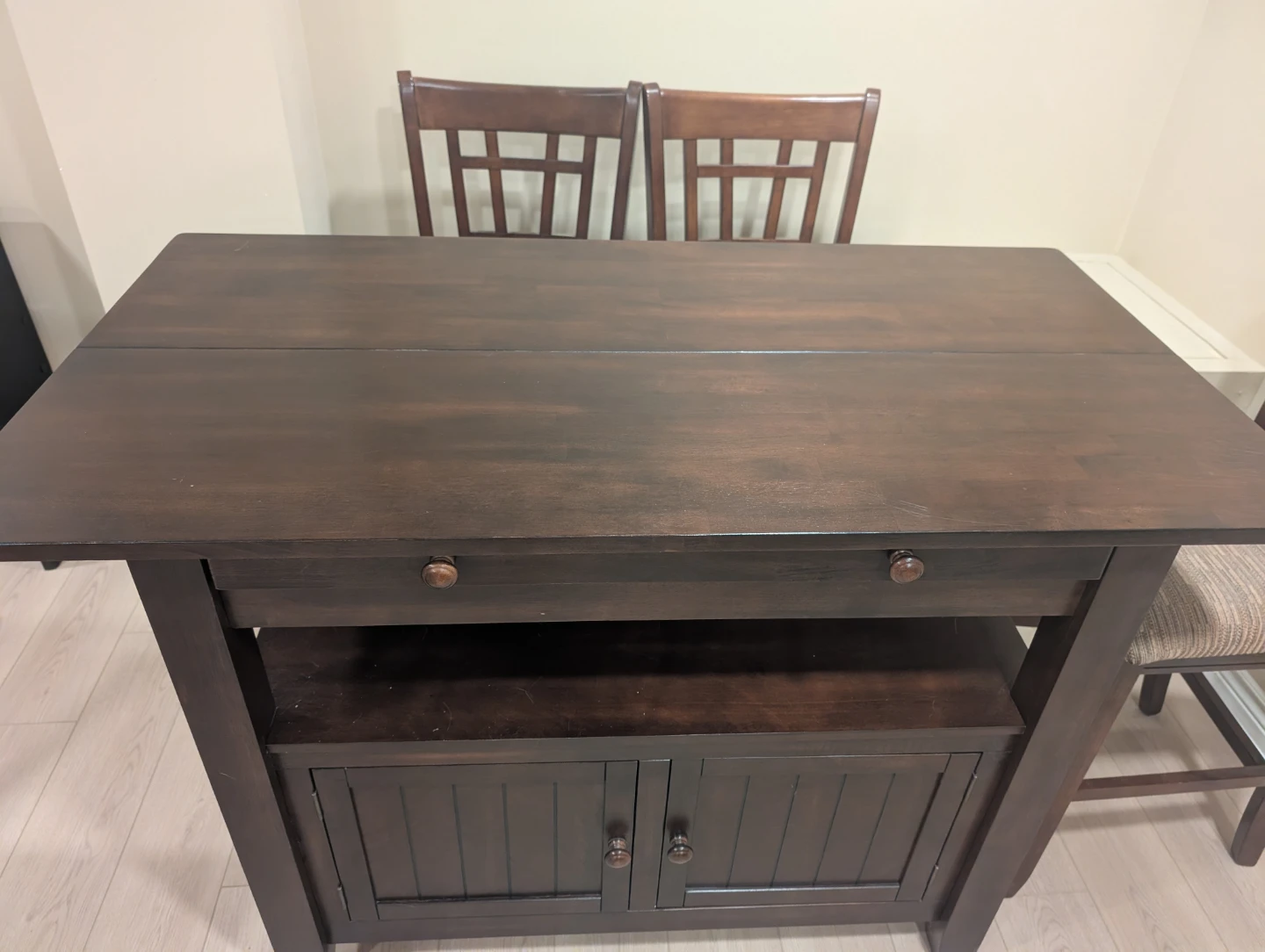 Counter Height Dining Set, extendable, with Storage Table - photo 2