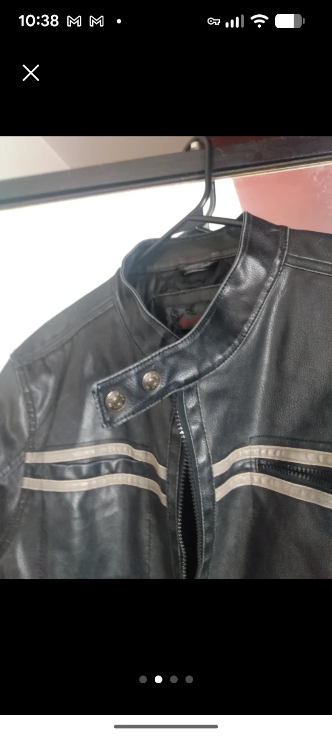 Men's Brown Leather Motorcycle Jacket - photo 5