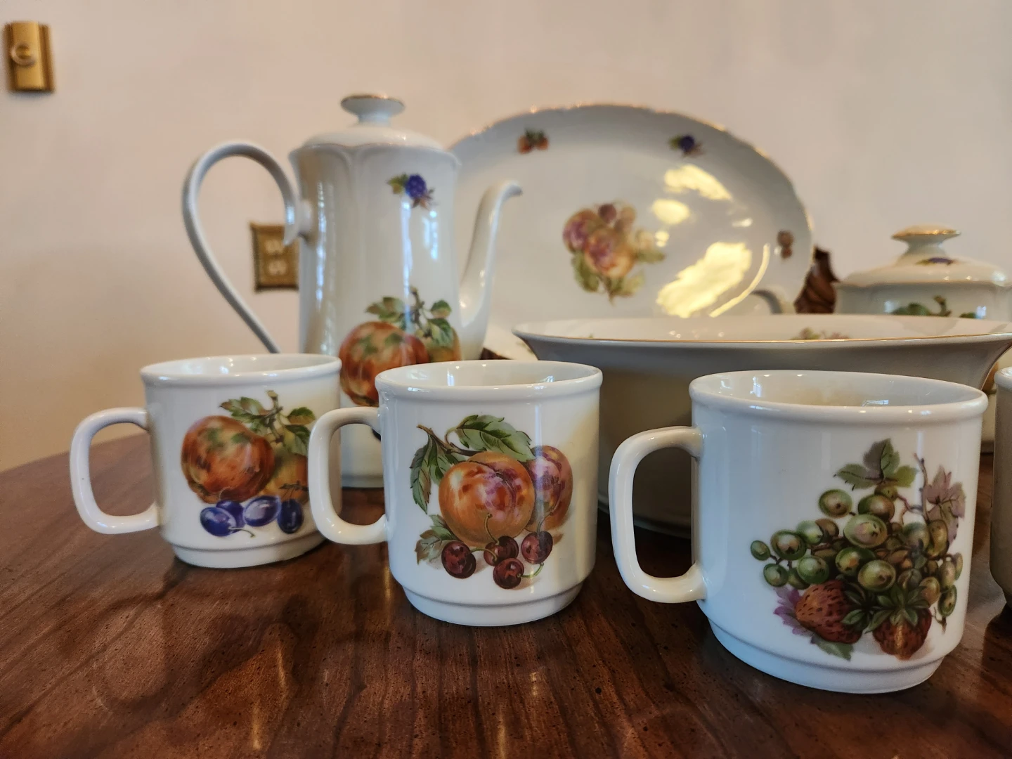 Vintage Fruit Pattern Tea Set - photo 2