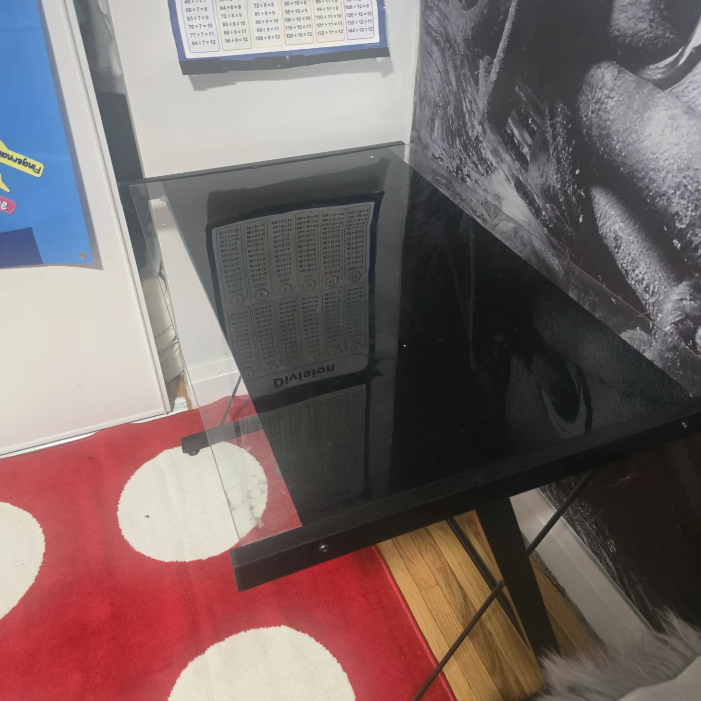 Black Glass Top Desk - photo 2
