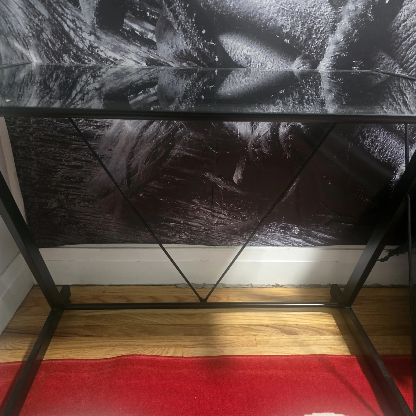 Black Glass Top Desk - photo 3