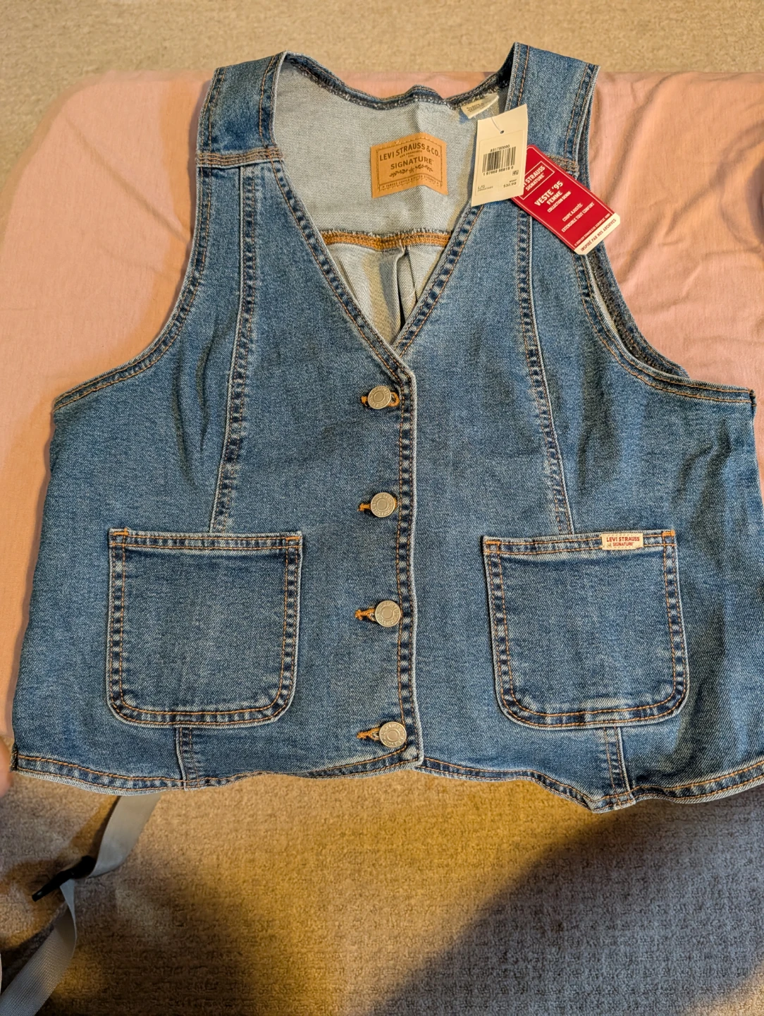 Levi's Signature Denim Vest - Size L