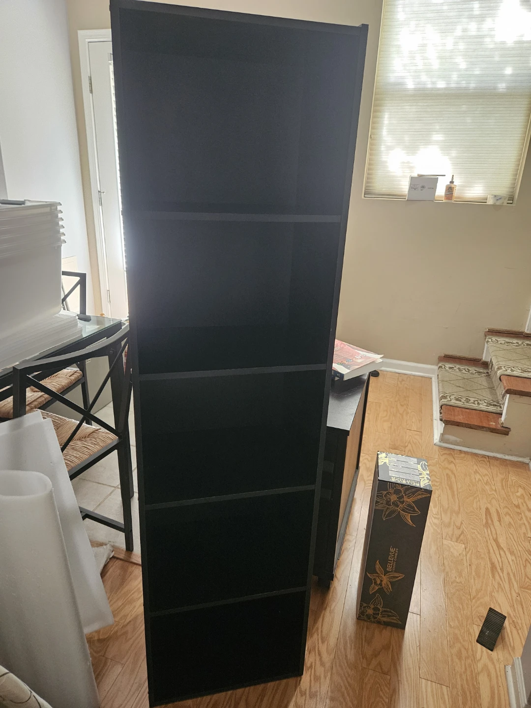 Black 5-Shelf Bookshelf - photo 2