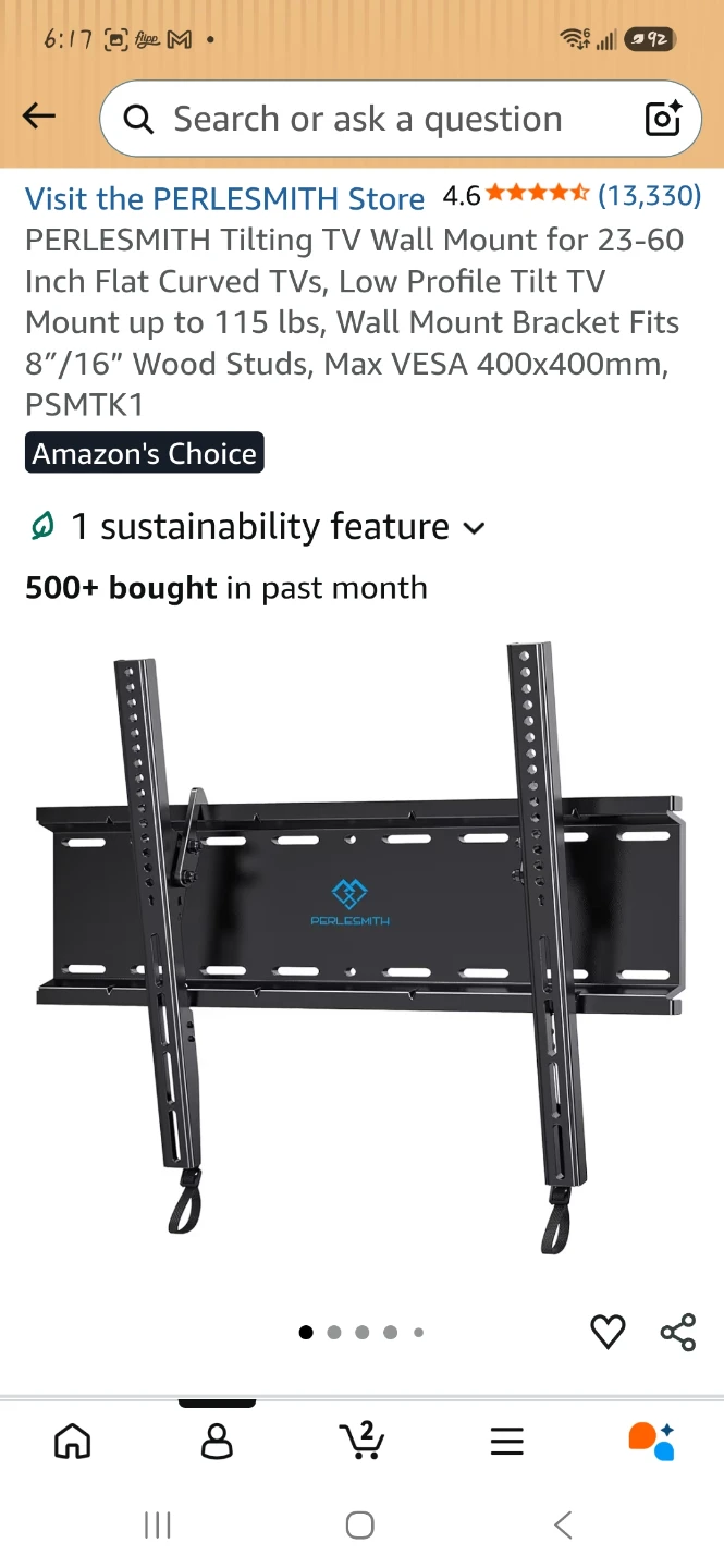 Tilting TV Wall Mount for 23-60" TVs