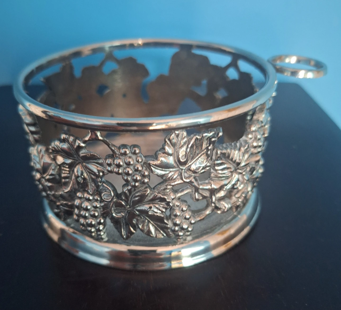 Vintage Silver Plated Wine Bottle Holder - photo 3