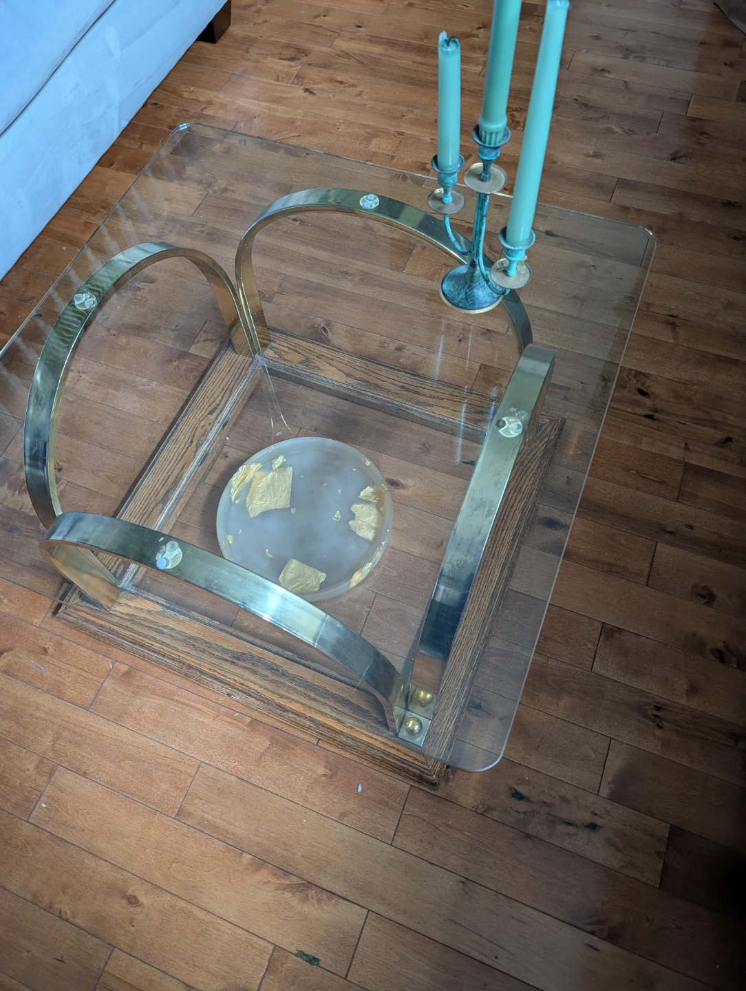 Heavy thick glass coffee table - photo 2