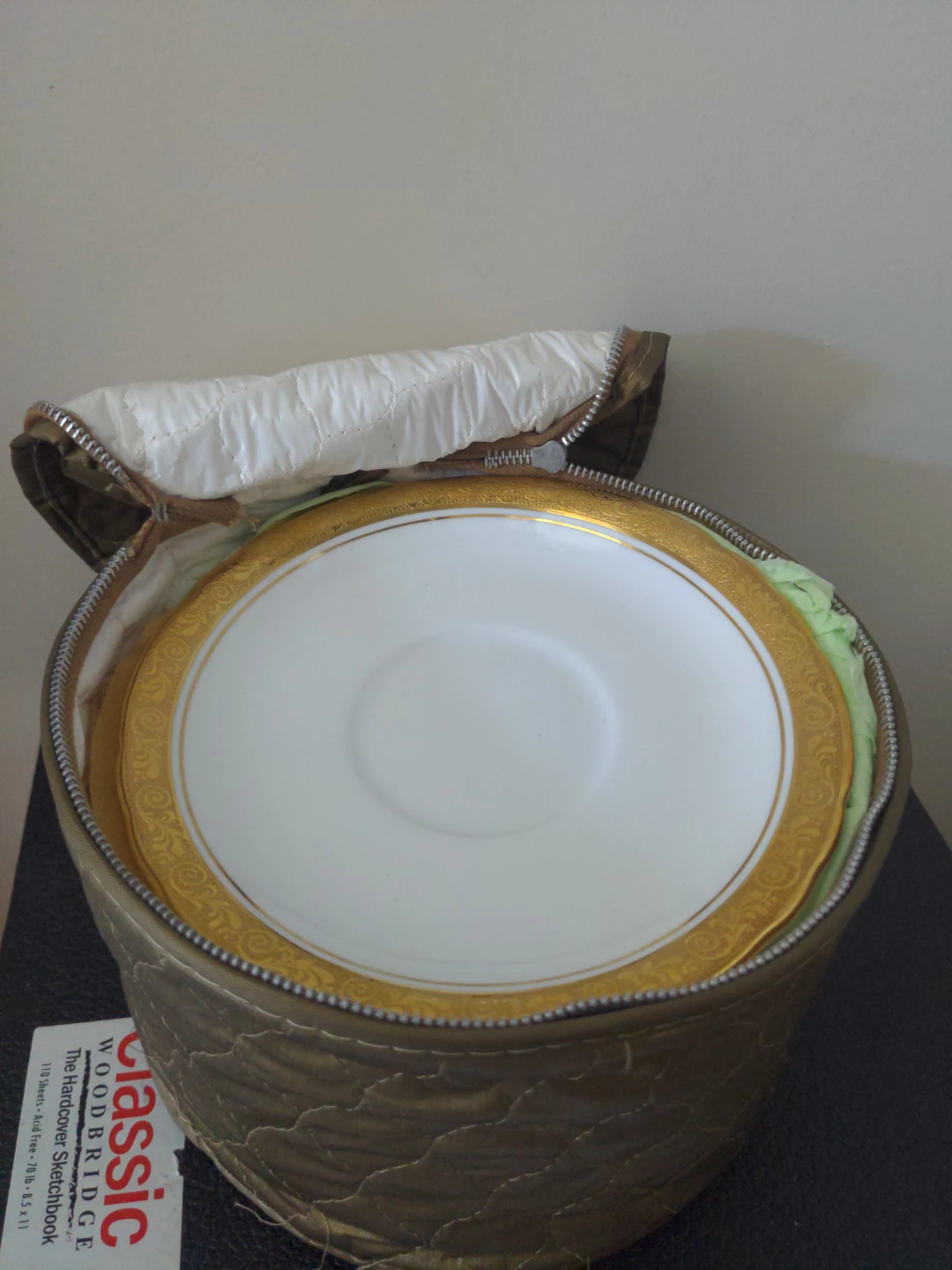 Royal Albert "Old Country Roses" Saucers with Carrier