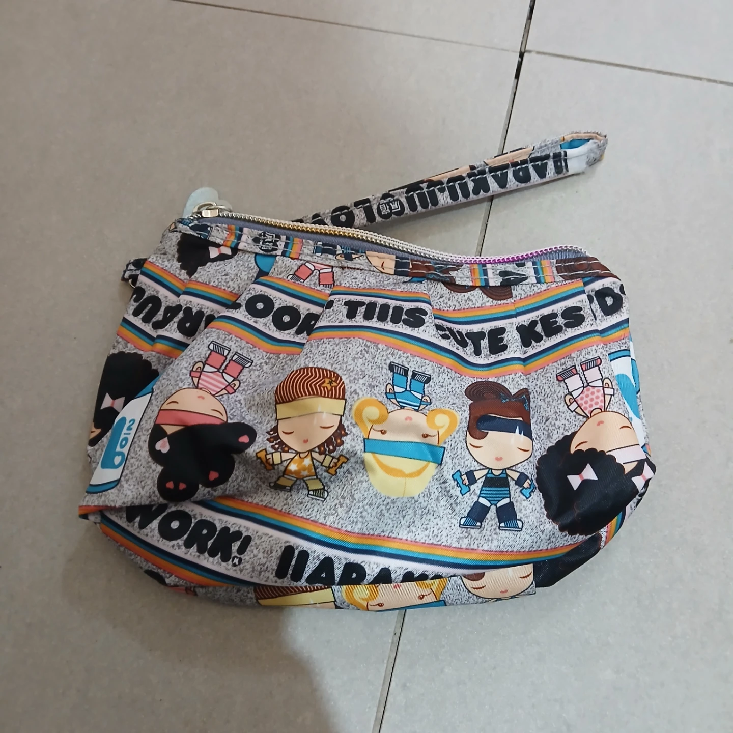 ⚽ Harajuku Lovers Clutch Bag with Wrist Strap