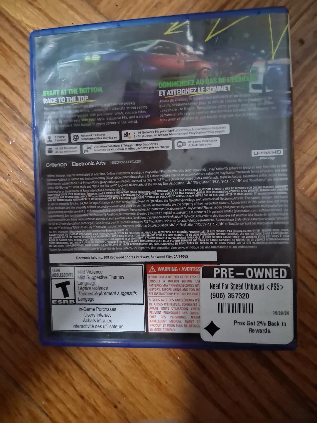 Need for Speed Unbound PS5 Video Game - photo 2