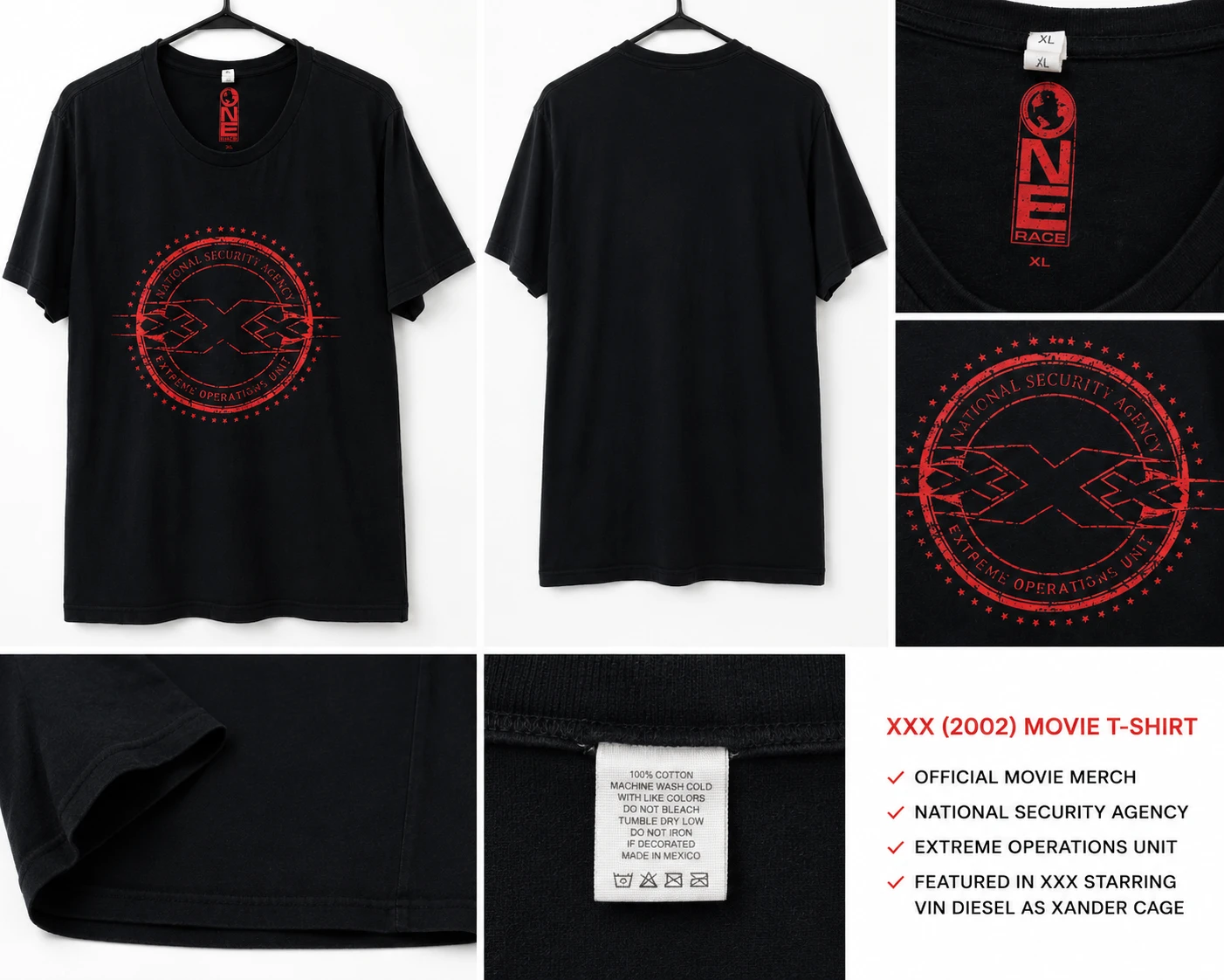 One Race XXX (2002) Movie T-Shirt XL