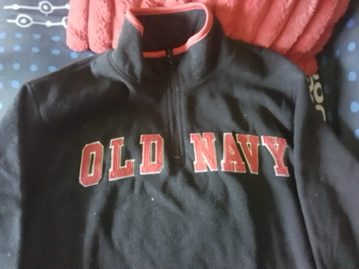 Old Navy Black Fleece Quarter Zip Pullover - photo 3