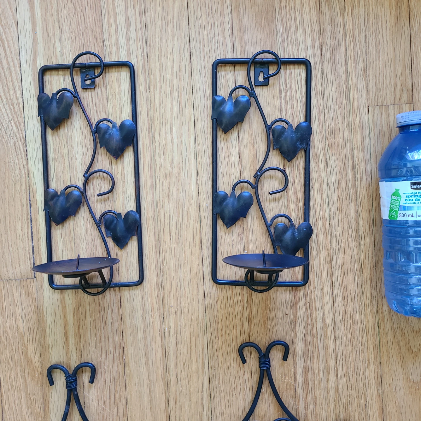 Set of 4 Black Metal Wall Sconces all for $20! - photo 3