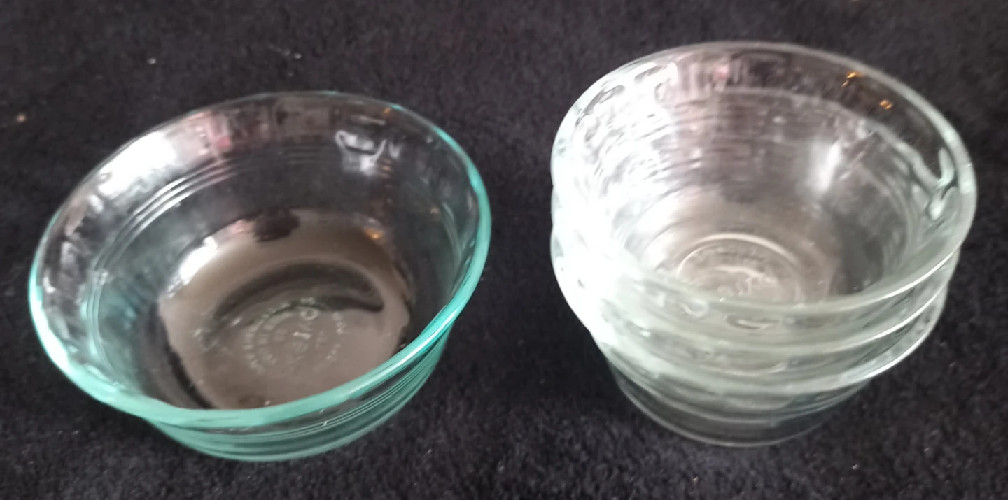 Set of 5 Clear Glass Dessert Bowls⚽