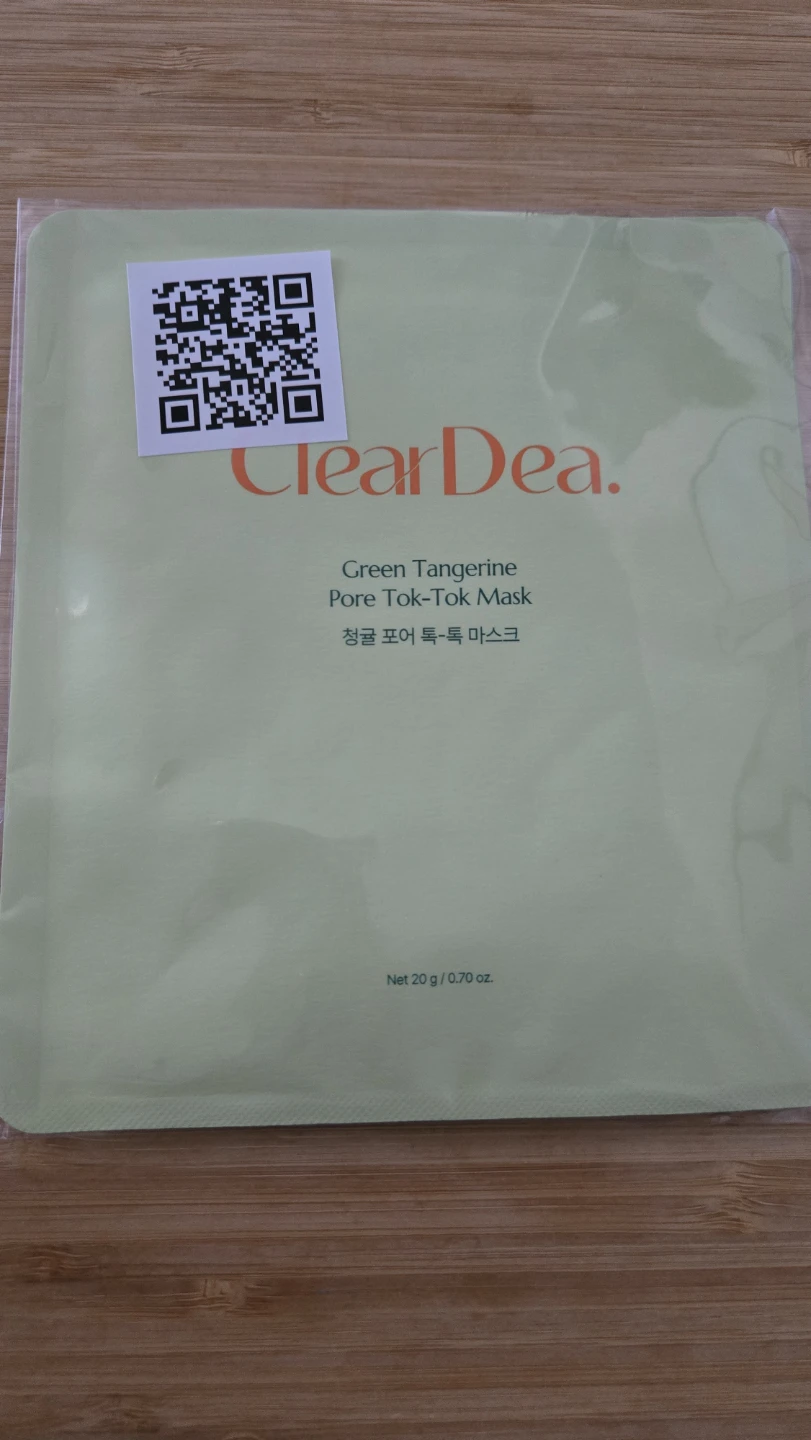 Clear Dea. Green Tangerine Pore Tok-Tok Mask⚽