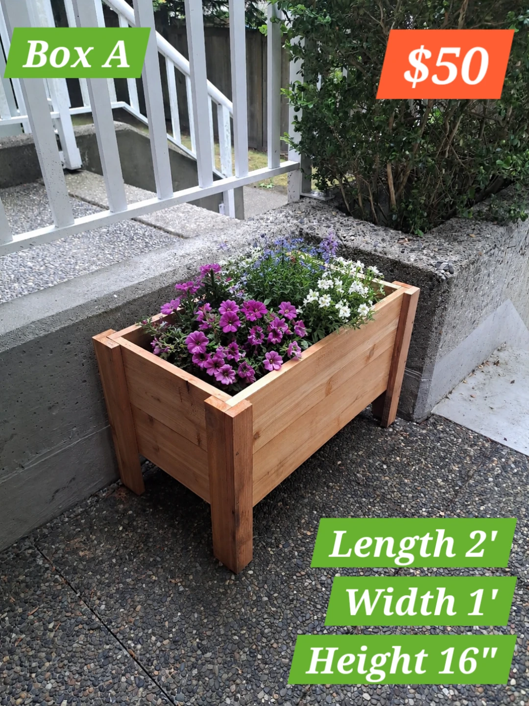 Handmade Cedar Planter Boxes
