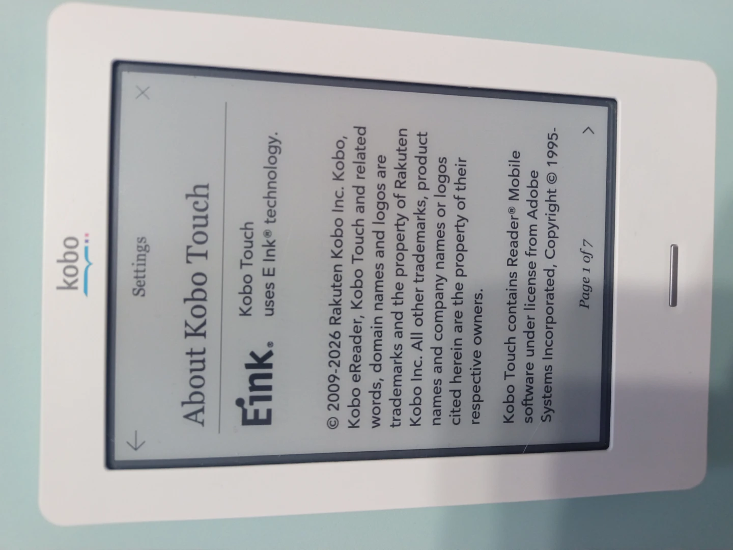 Kobo Touch eReader