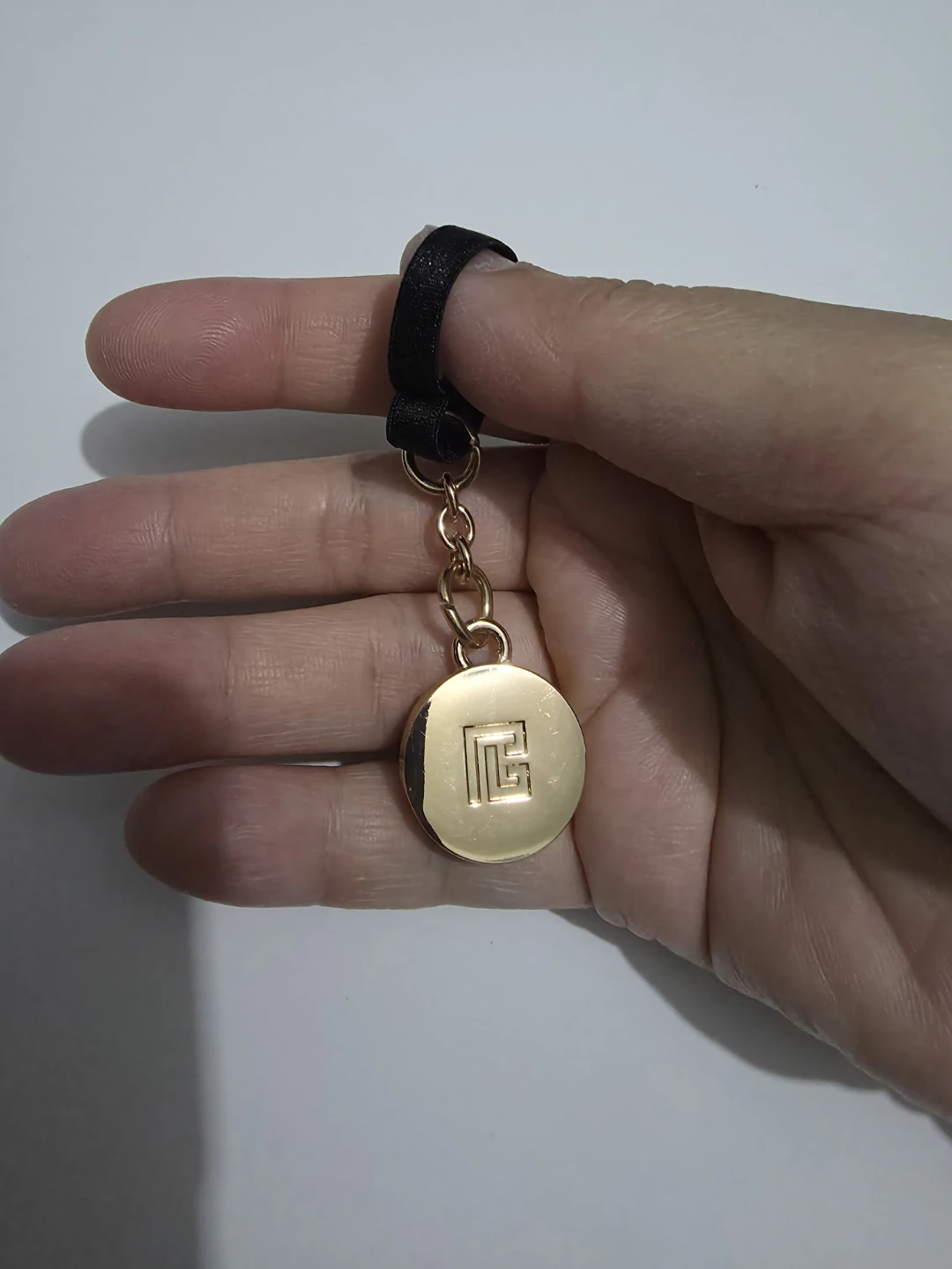 Balmain Gold Tone Keychain Charm ⚽️