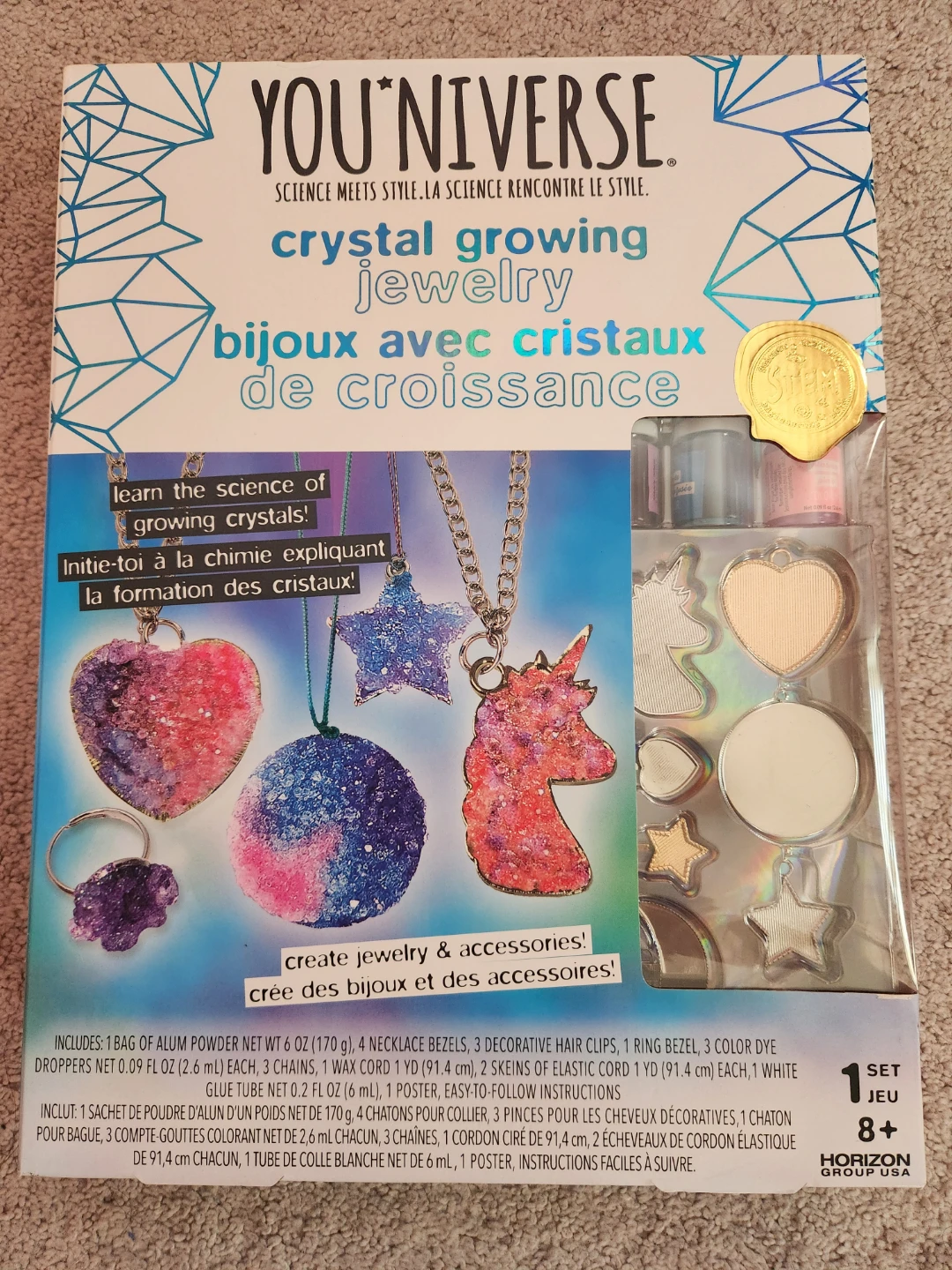 Crystal Growing Jewelry Kit